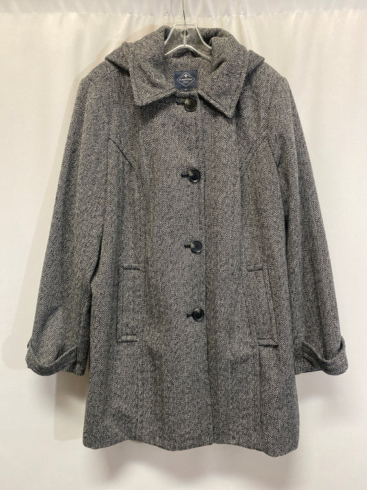 Coat Peacoat By St Johns Bay In Grey, Size: 1x