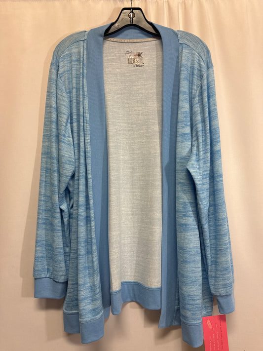 Cardigan By Muk Luks In Blue, Size: 1x