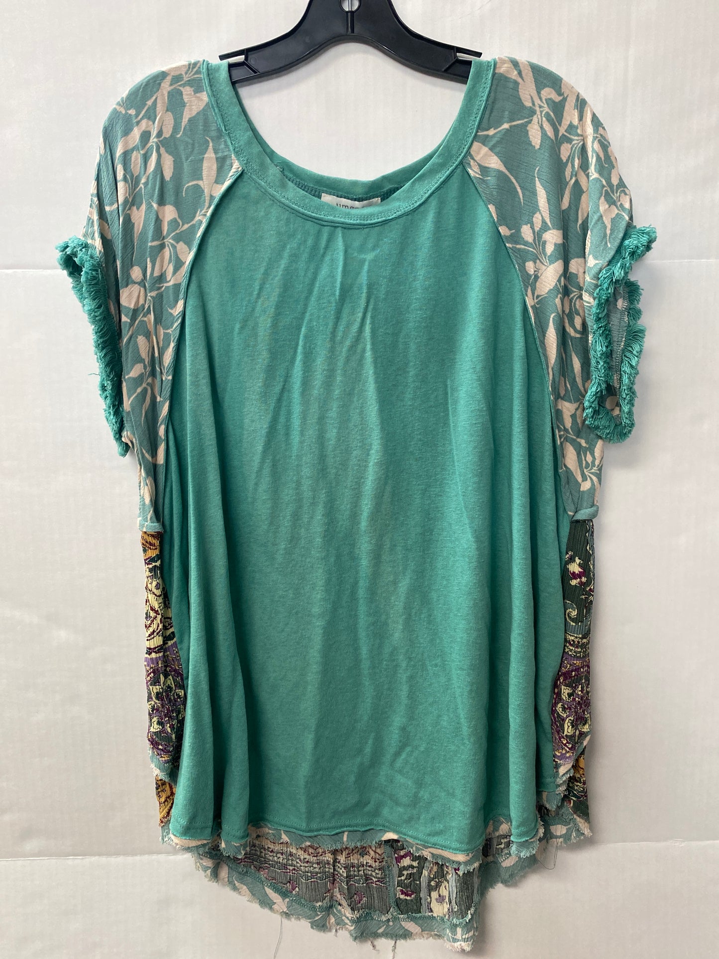 Top Short Sleeve By Umgee In Teal, Size: 1x