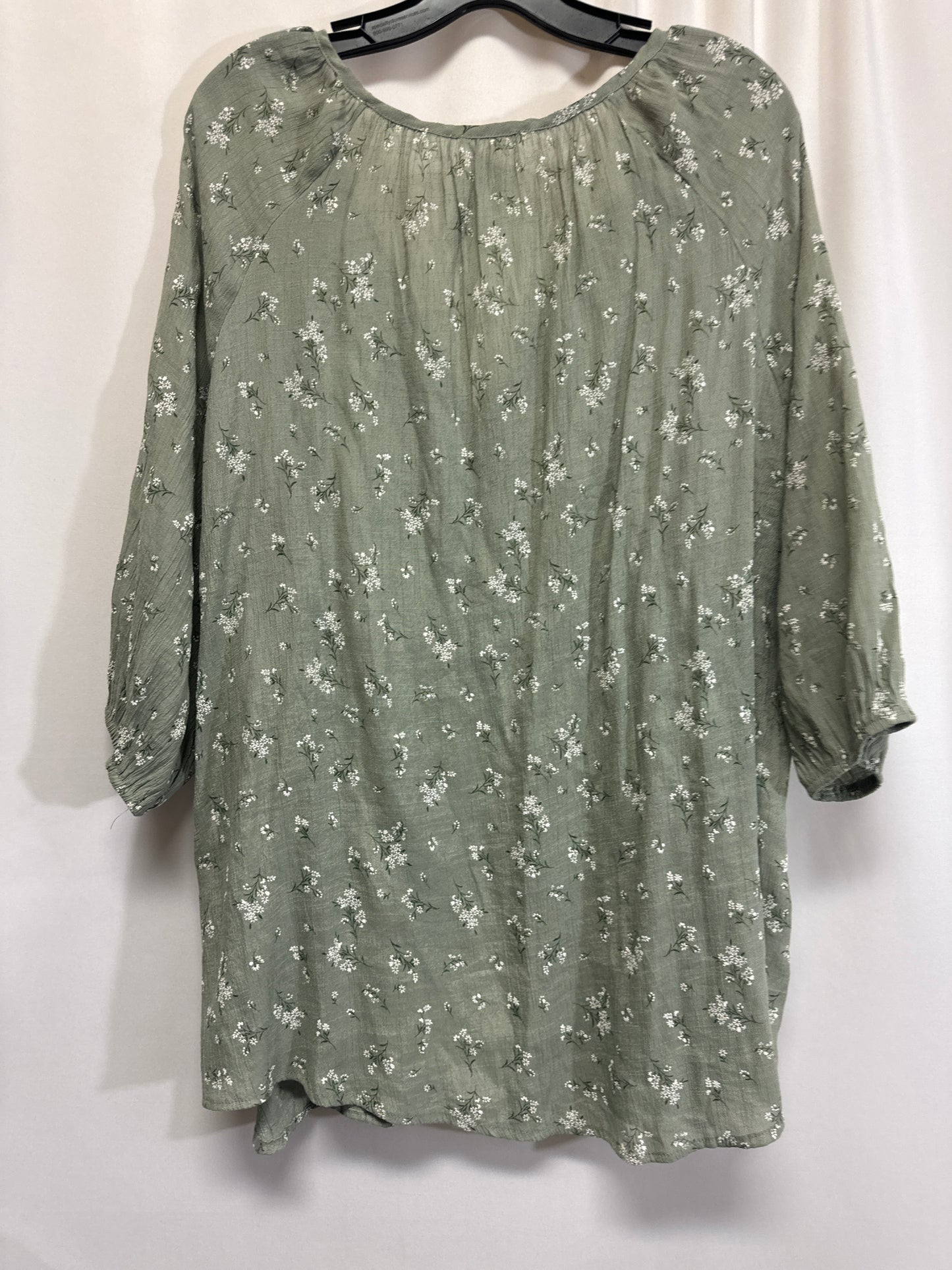 Top 3/4 Sleeve By Siren Lily In Green, Size: 3x