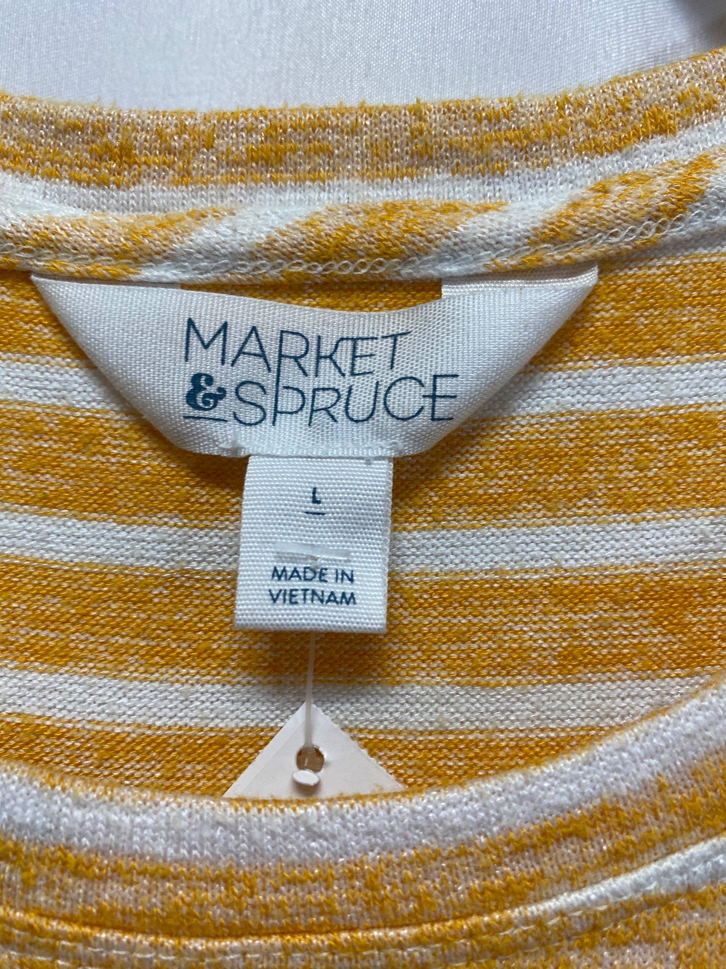 Top Short Sleeve By Market & Spruce In Yellow, Size: L