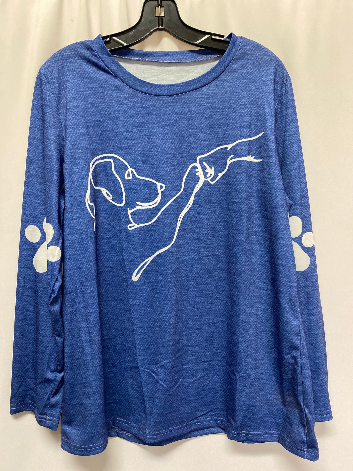 Top Long Sleeve By Cmf In Blue, Size: Xl