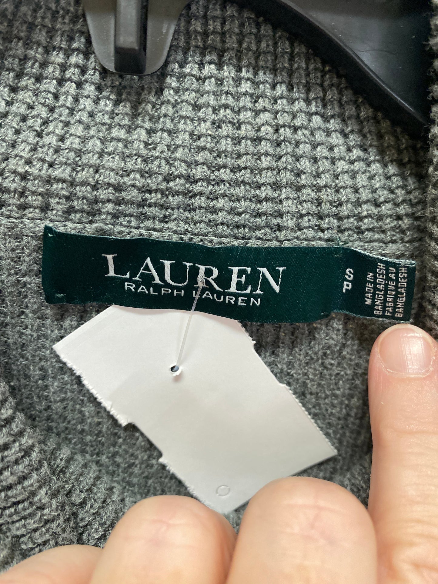 Top Long Sleeve By Lauren By Ralph Lauren In Grey, Size: S