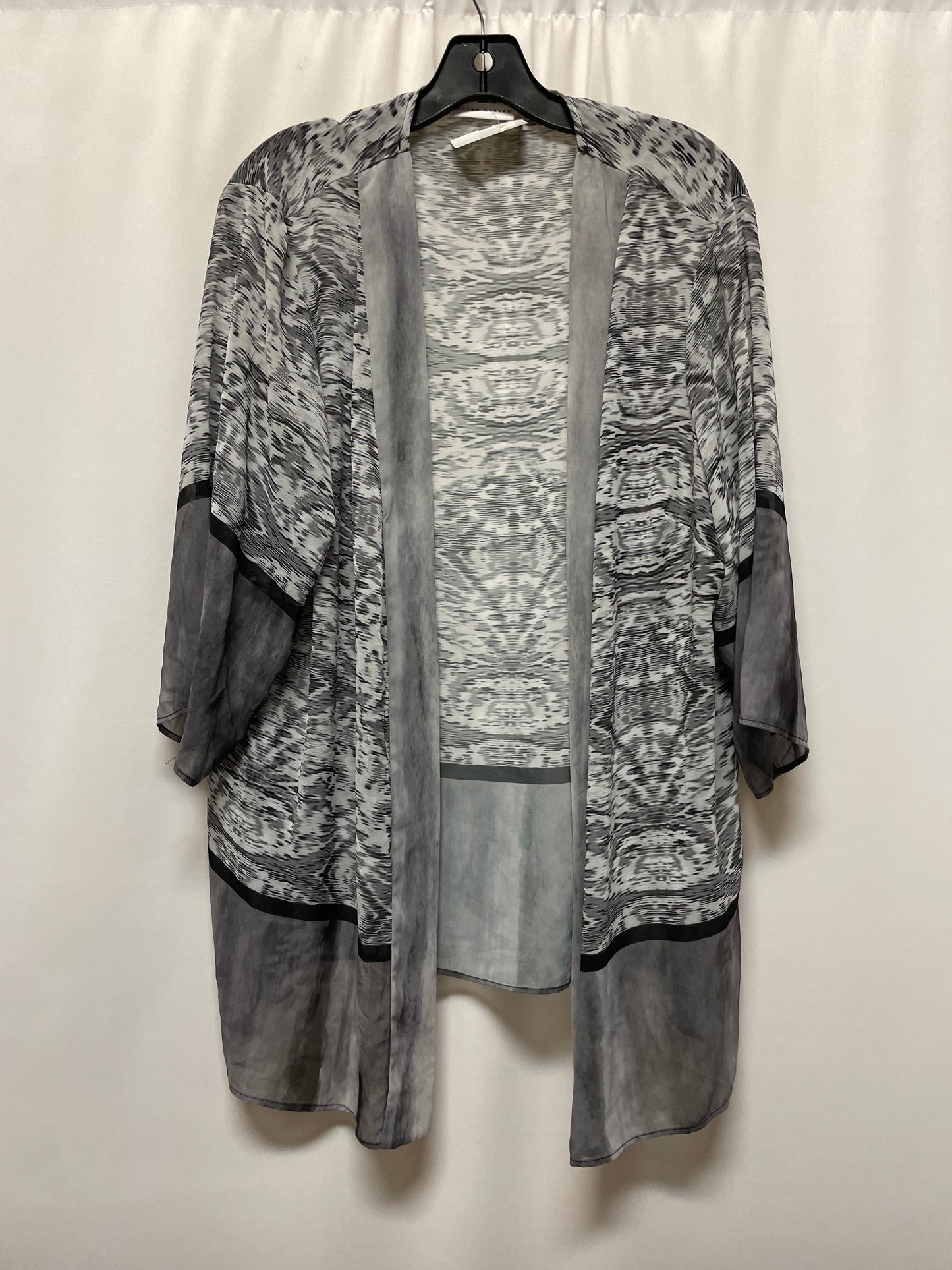 Cardigan By Susan Graver In Grey, Size: 1x