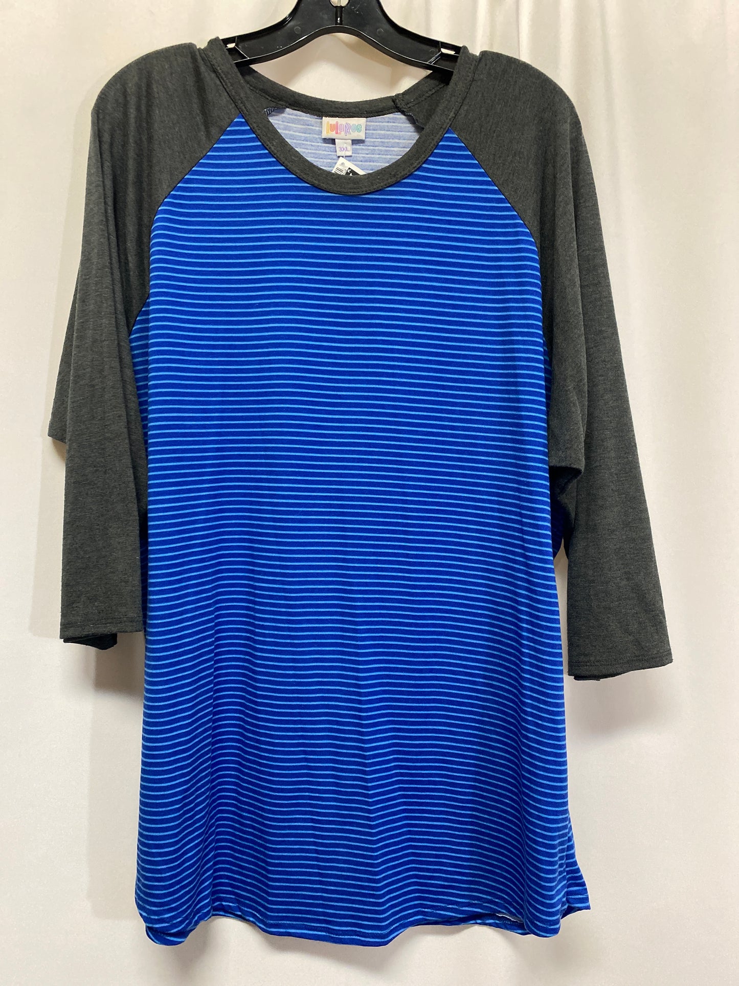 Top Long Sleeve By Lularoe In Blue, Size: 3x