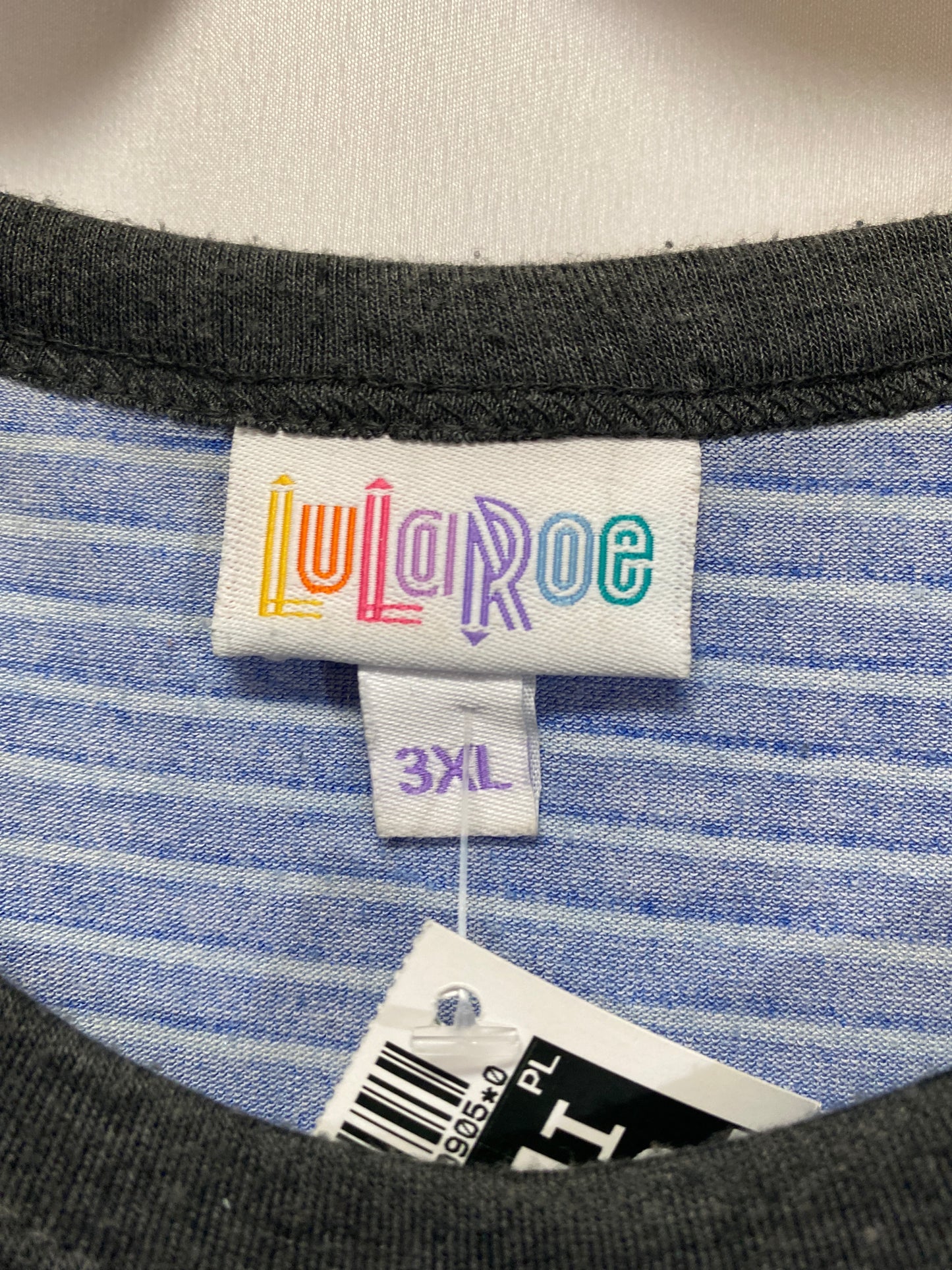 Top Long Sleeve By Lularoe In Blue, Size: 3x