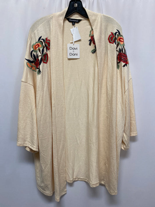 Cardigan By Davi & Dani In Cream, Size: 2x