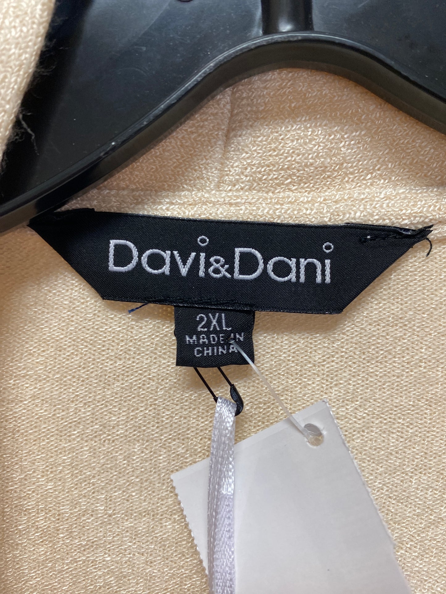 Cardigan By Davi & Dani In Cream, Size: 2x