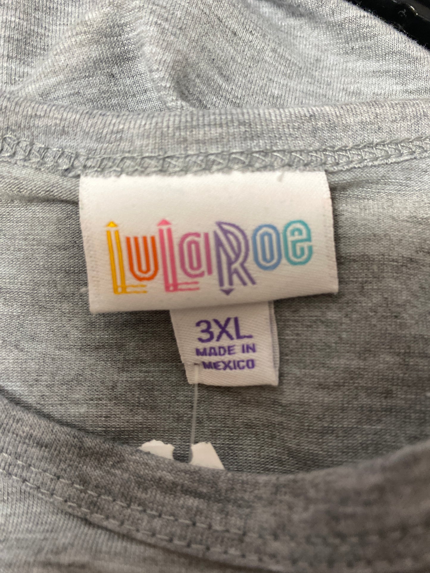 Top Long Sleeve By Lularoe In Grey, Size: 3x