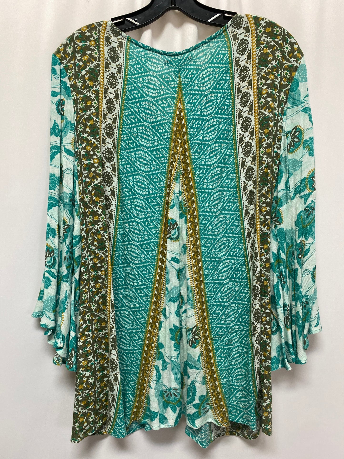 Top Long Sleeve By New Directions In Teal, Size: L