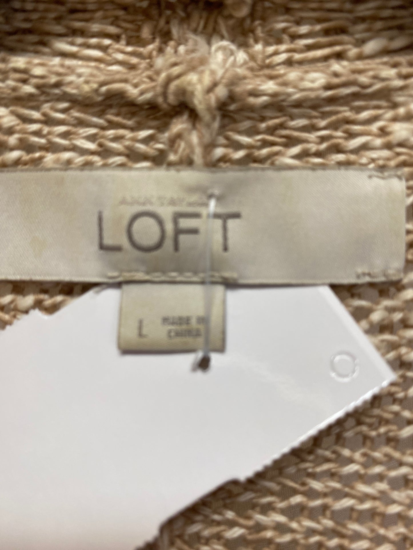 Cardigan By Loft In Beige, Size: L