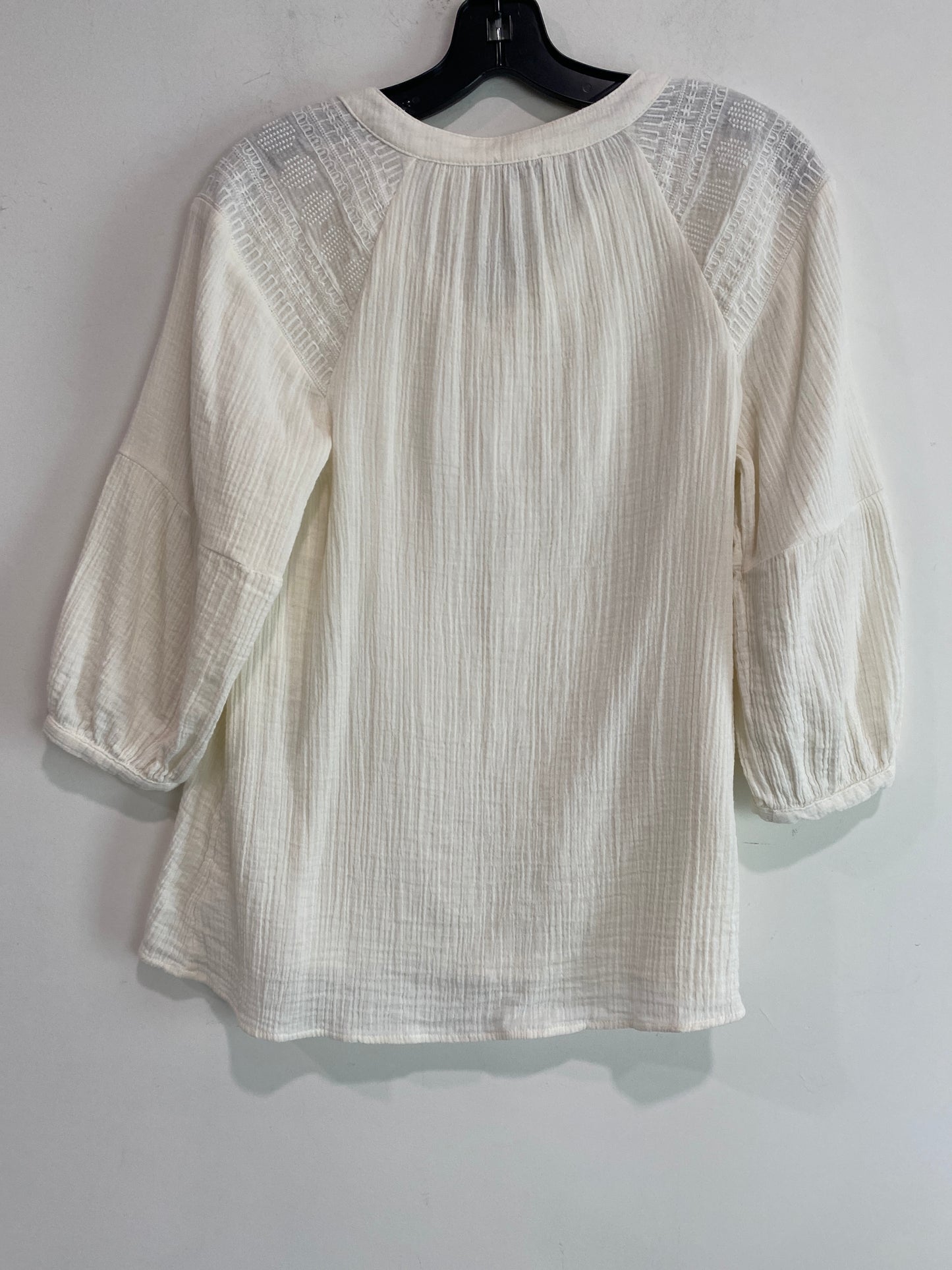 Top 3/4 Sleeve By Wonderly In Cream, Size: Xs