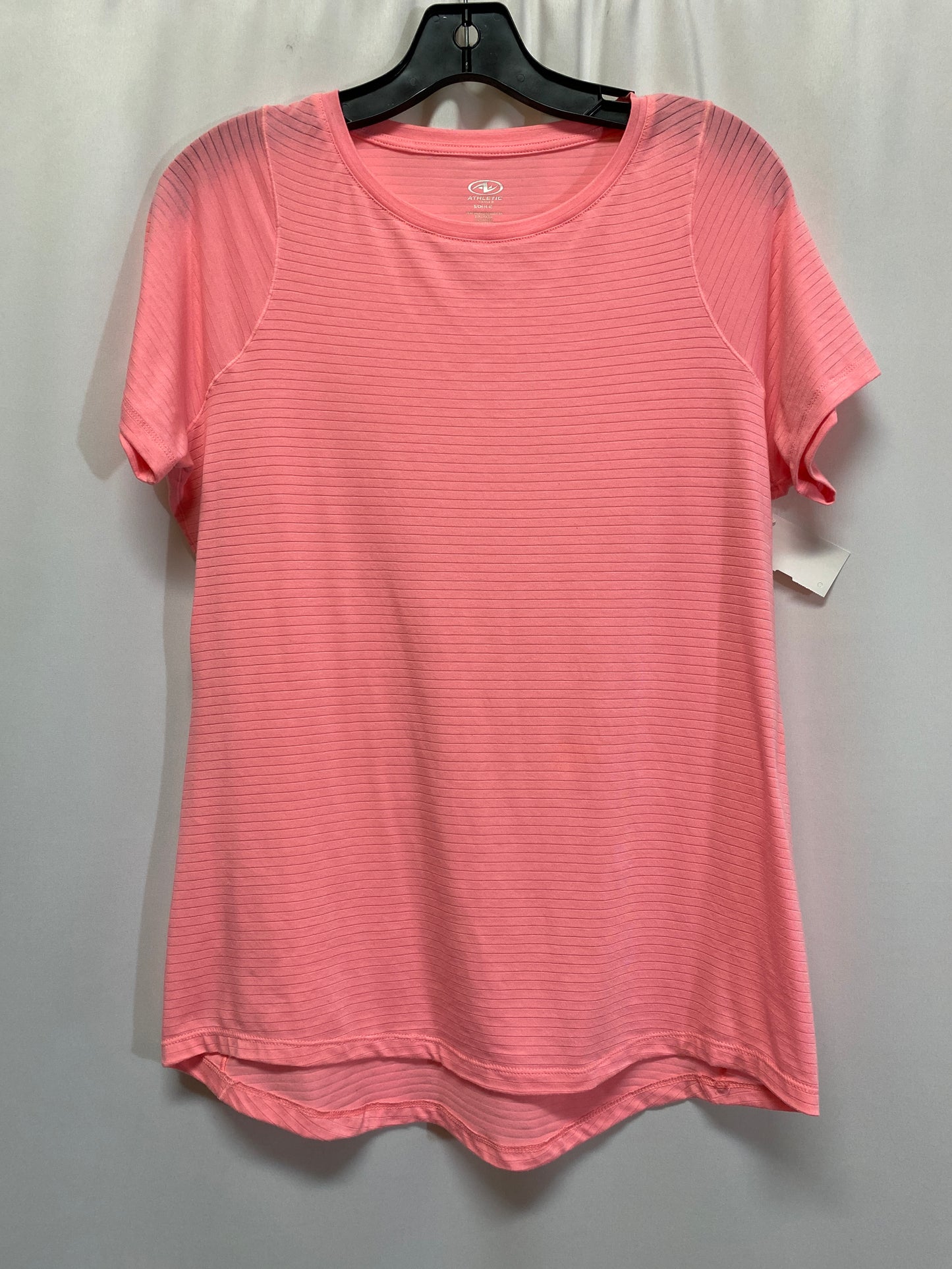 Athletic Top Short Sleeve By Athletic Works In Pink, Size: S