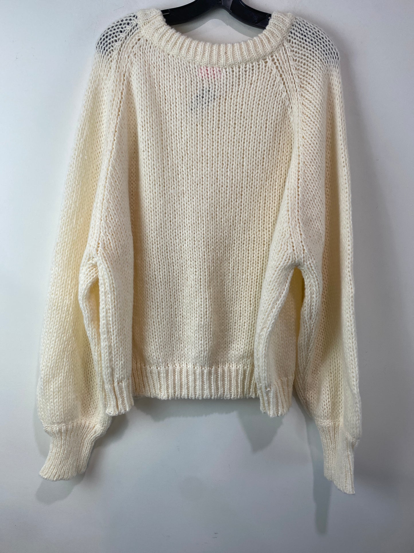 Sweater By Pink Lily In Cream, Size: Xl