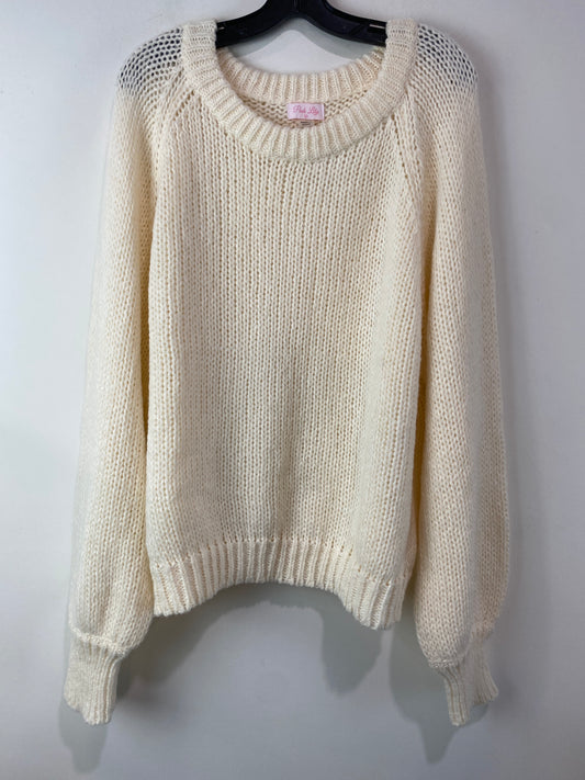 Sweater By Pink Lily In Cream, Size: Xl