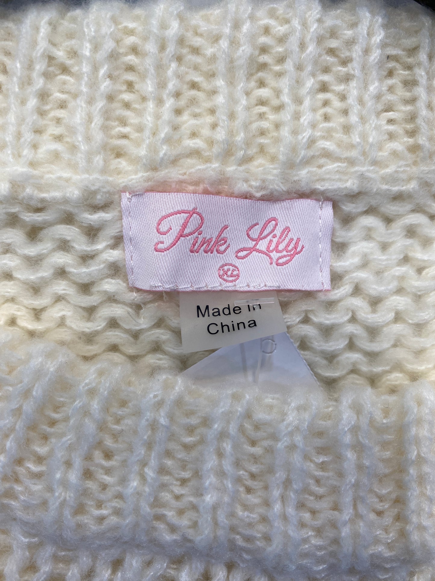 Sweater By Pink Lily In Cream, Size: Xl