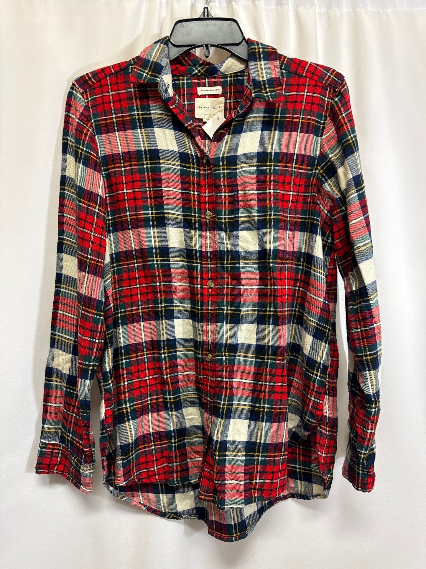 Top Long Sleeve By American Eagle In Red, Size: M