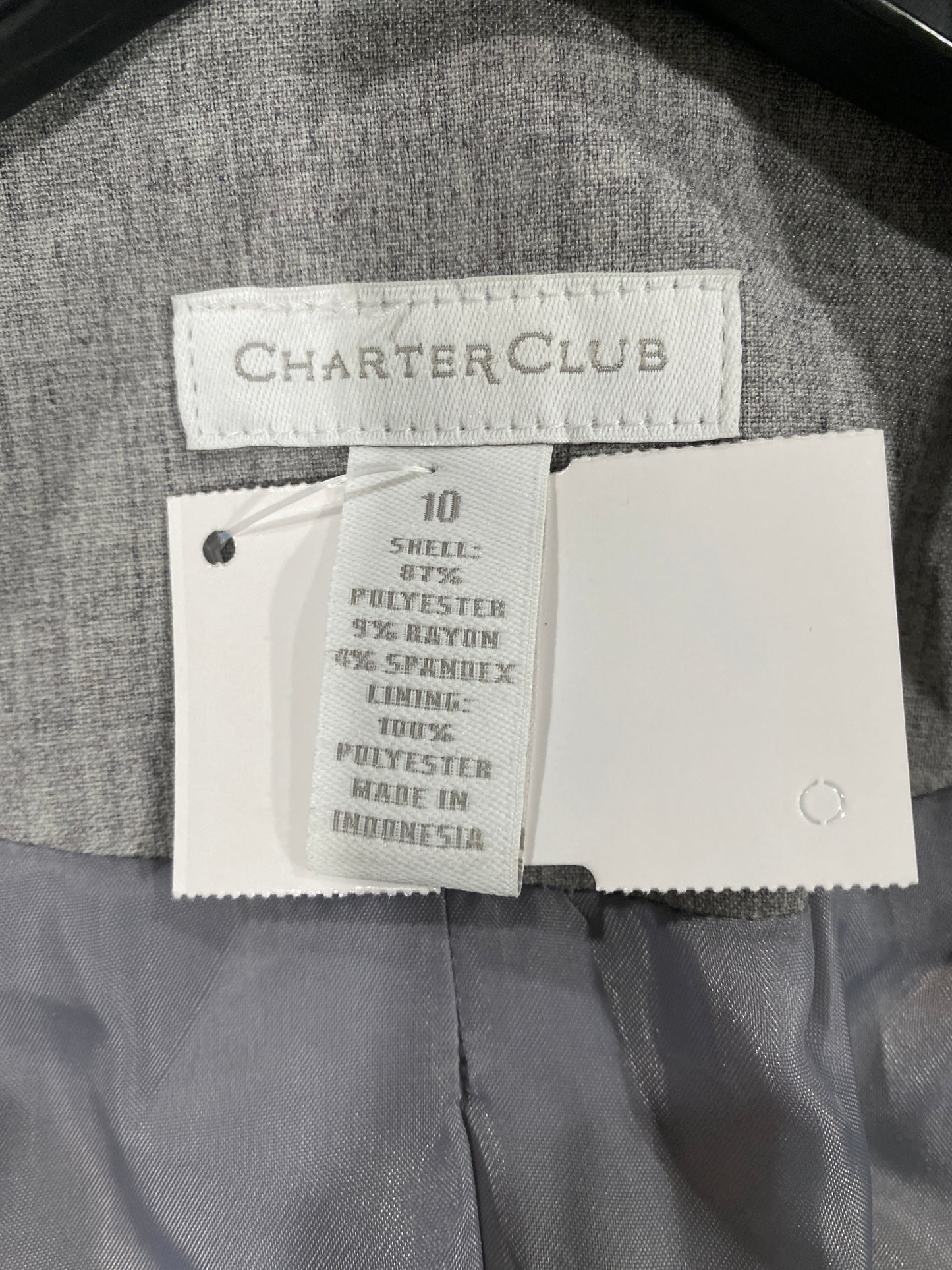 Blazer By Charter Club In Grey, Size: M