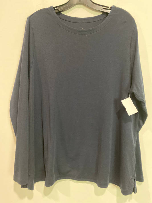 Top Long Sleeve By J. Jill In Navy, Size: Xl