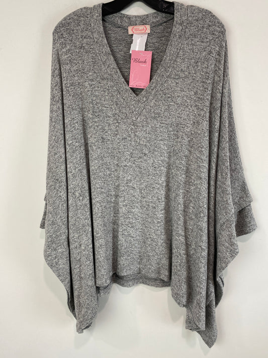 Top 3/4 Sleeve By Blush In Grey, Size: S