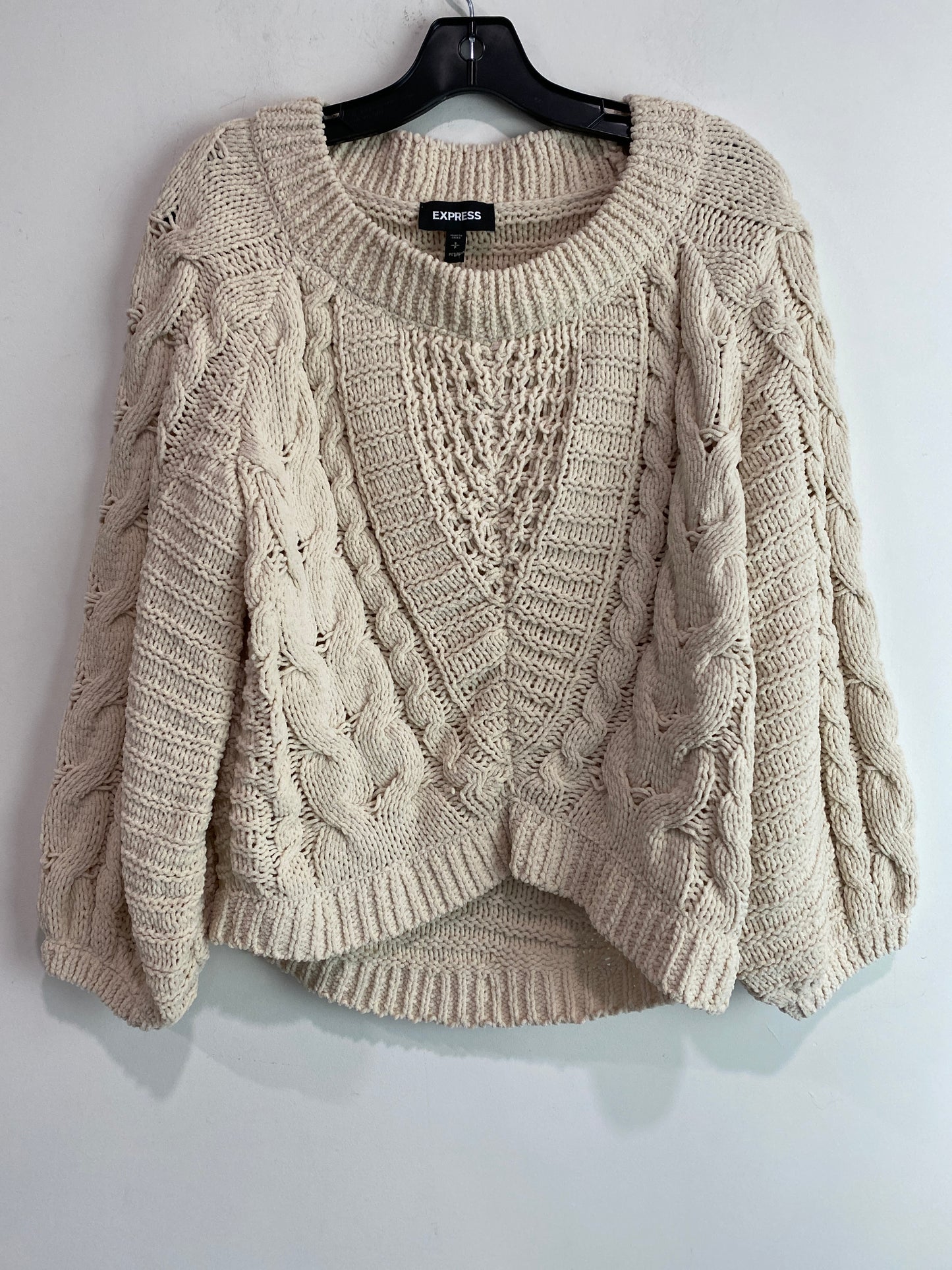 Sweater By Express In Cream, Size: S