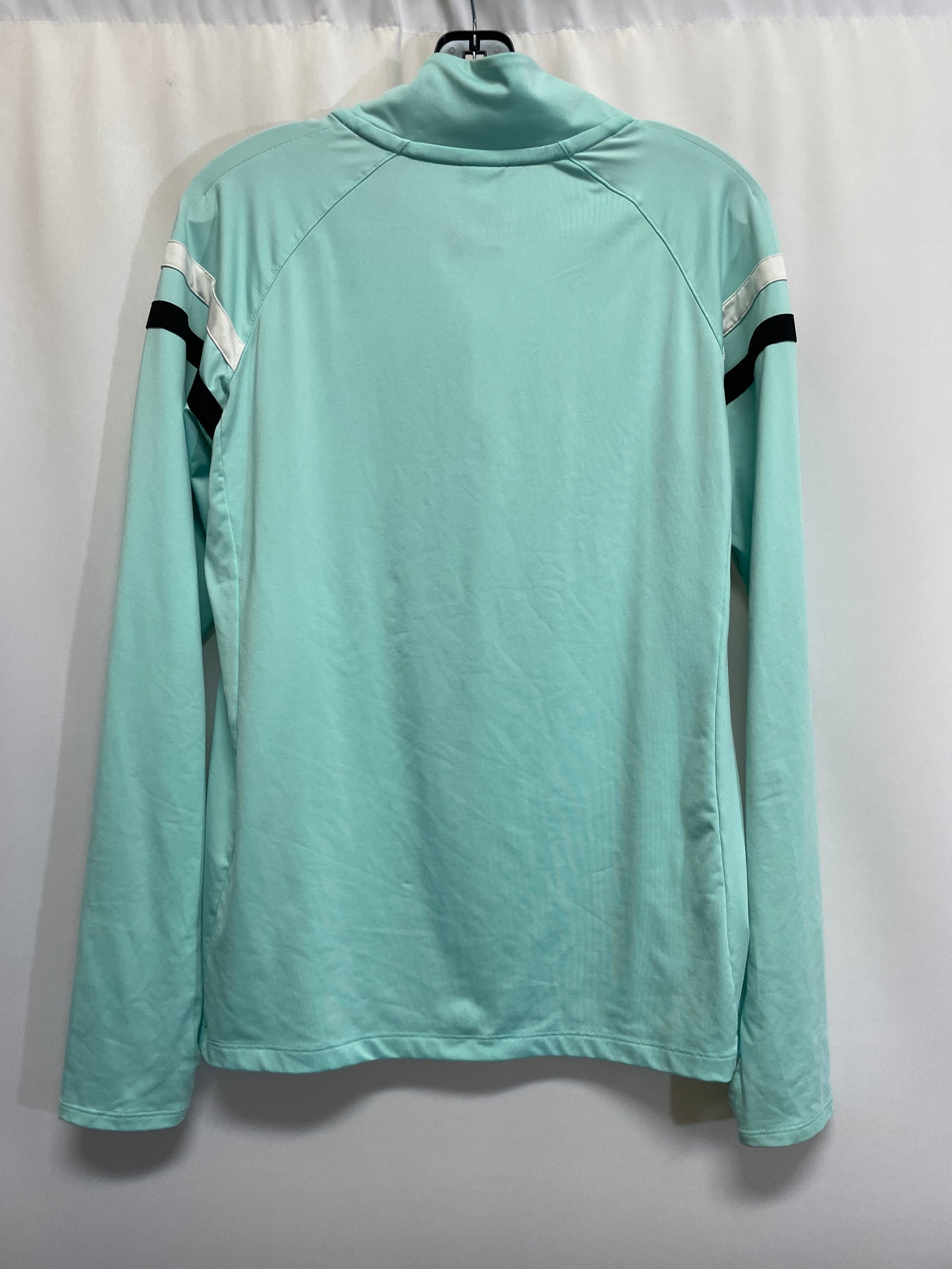 Athletic Top Long Sleeve Collar By Pink In Teal, Size: L