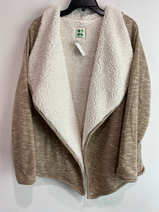 Cardigan By Green Tea In Beige, Size: Xxl