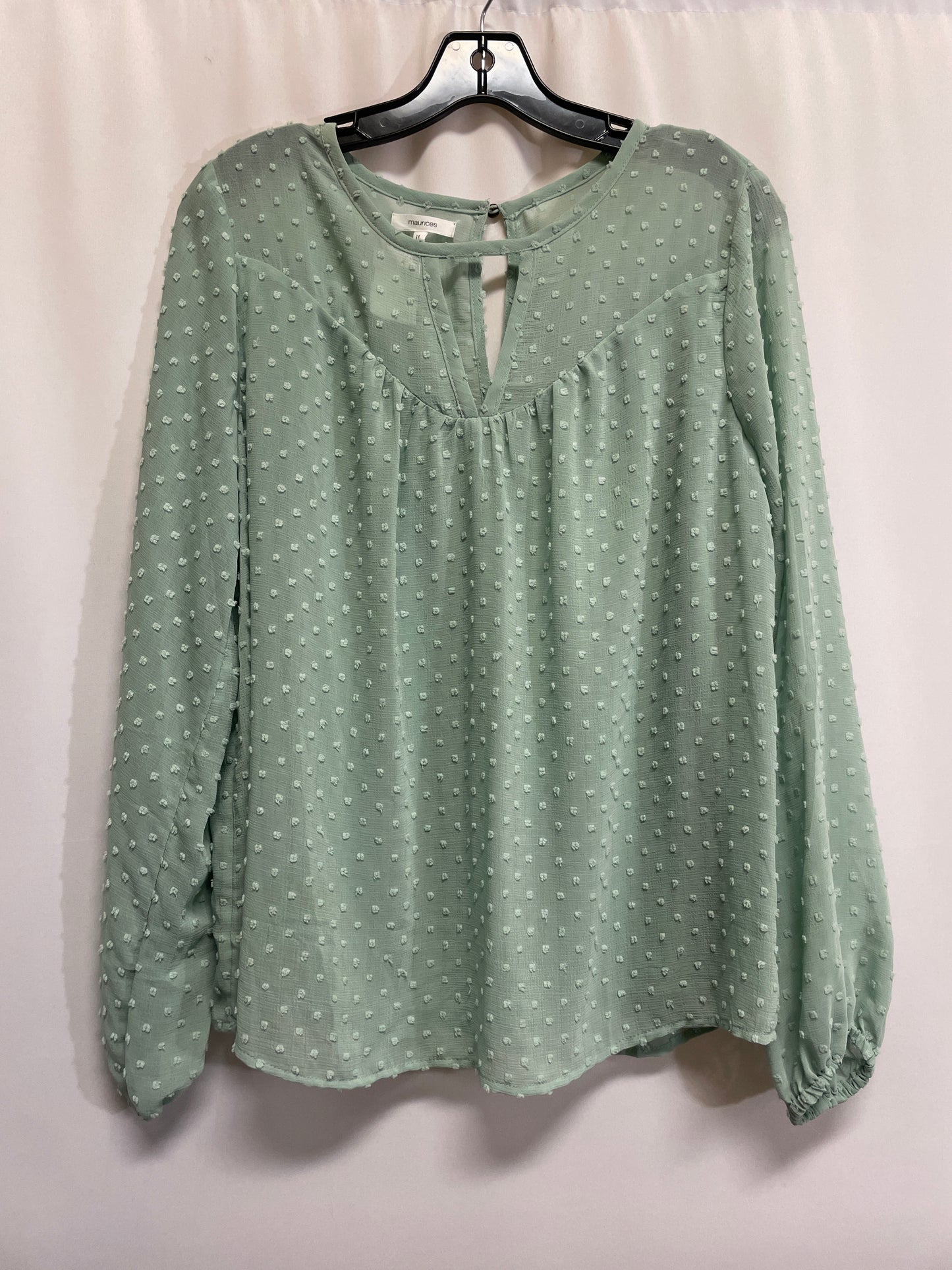 Top Long Sleeve By Maurices In Green, Size: M