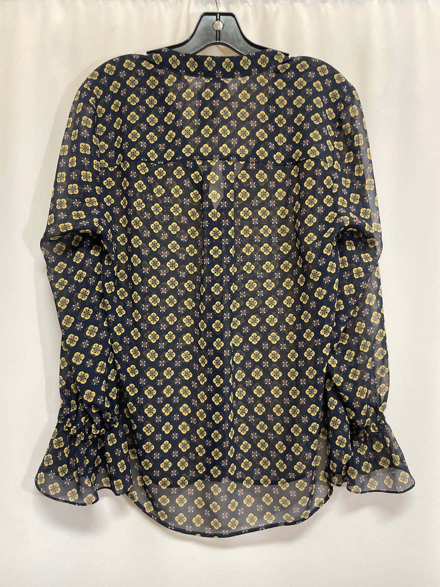 Top Long Sleeve By Cabi In Navy, Size: L