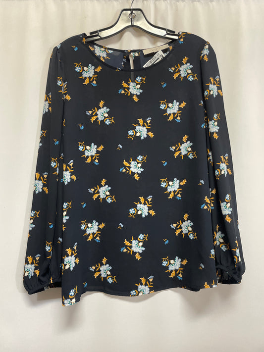 Top Long Sleeve By Loft In Navy, Size: L