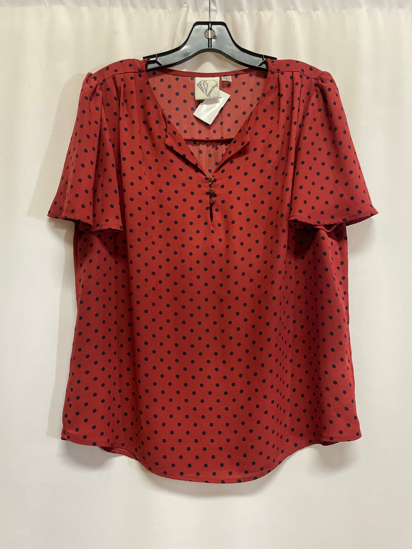 Top Short Sleeve By Clothes Mentor In Red, Size: L