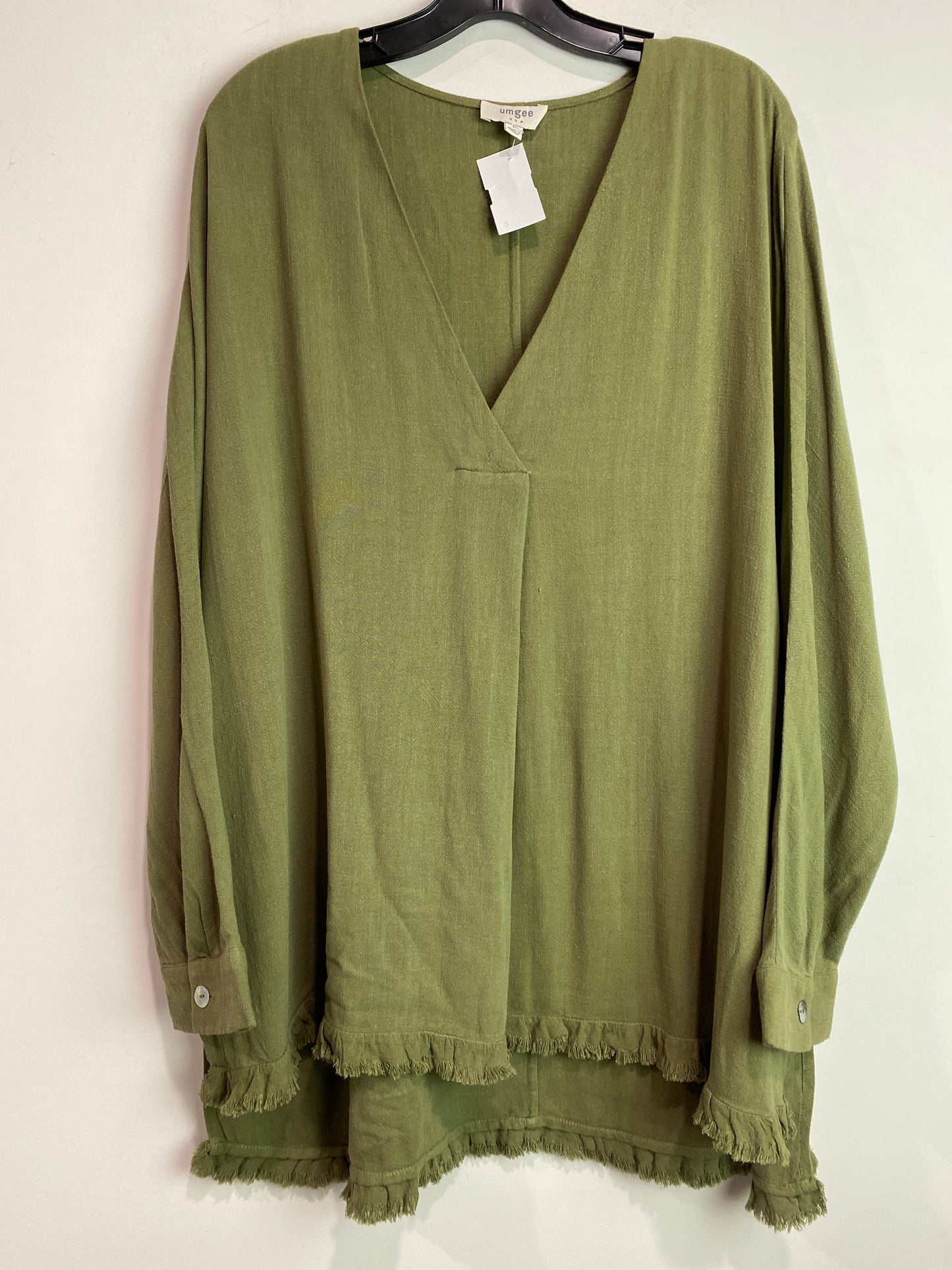 Tunic Long Sleeve By Umgee In Green, Size: L