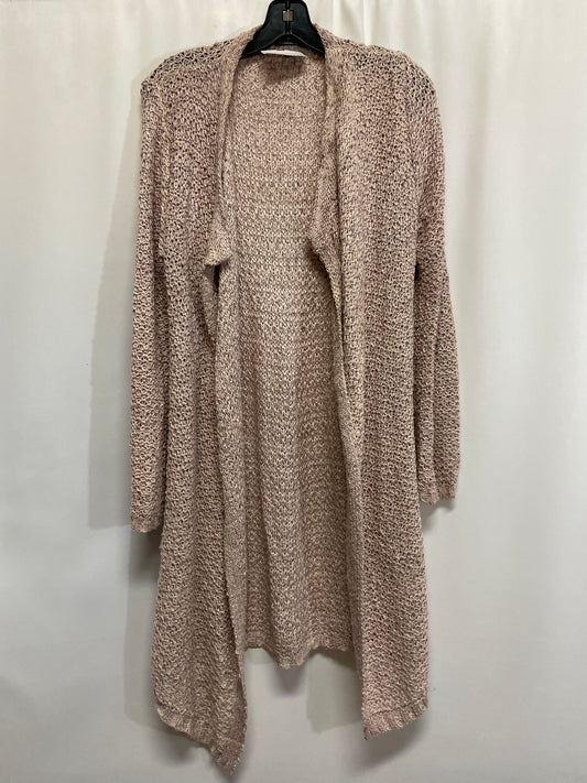 Sweater Cardigan By Solutions In Mauve, Size: L