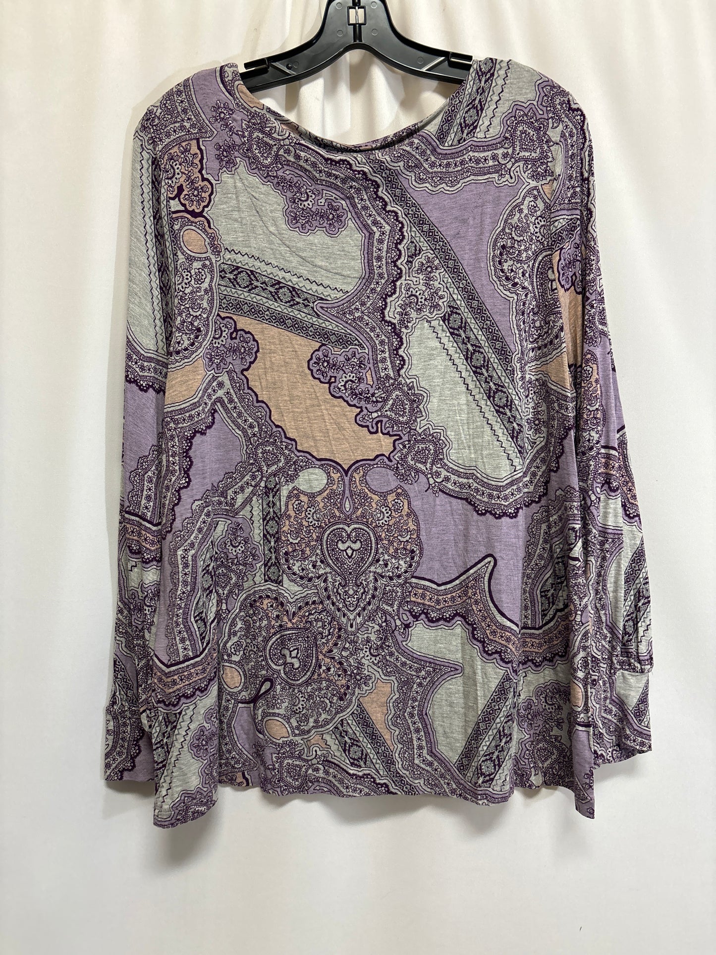 Top Long Sleeve By Chicos In Purple, Size: L