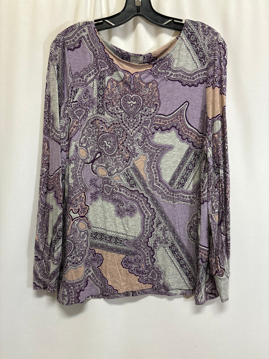 Top Long Sleeve By Chicos In Purple, Size: L