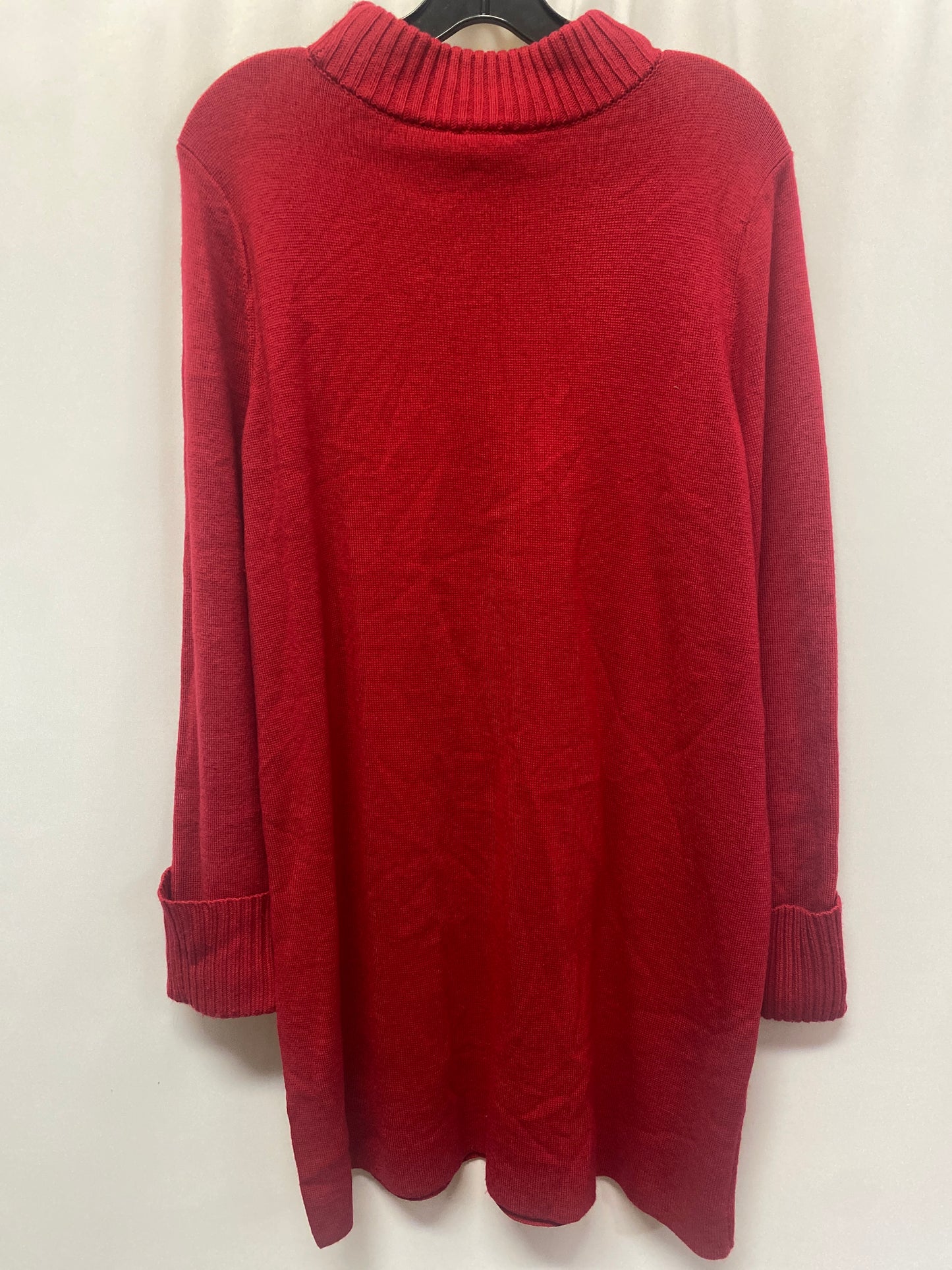 Dress Sweater By Chicos In Red, Size: L