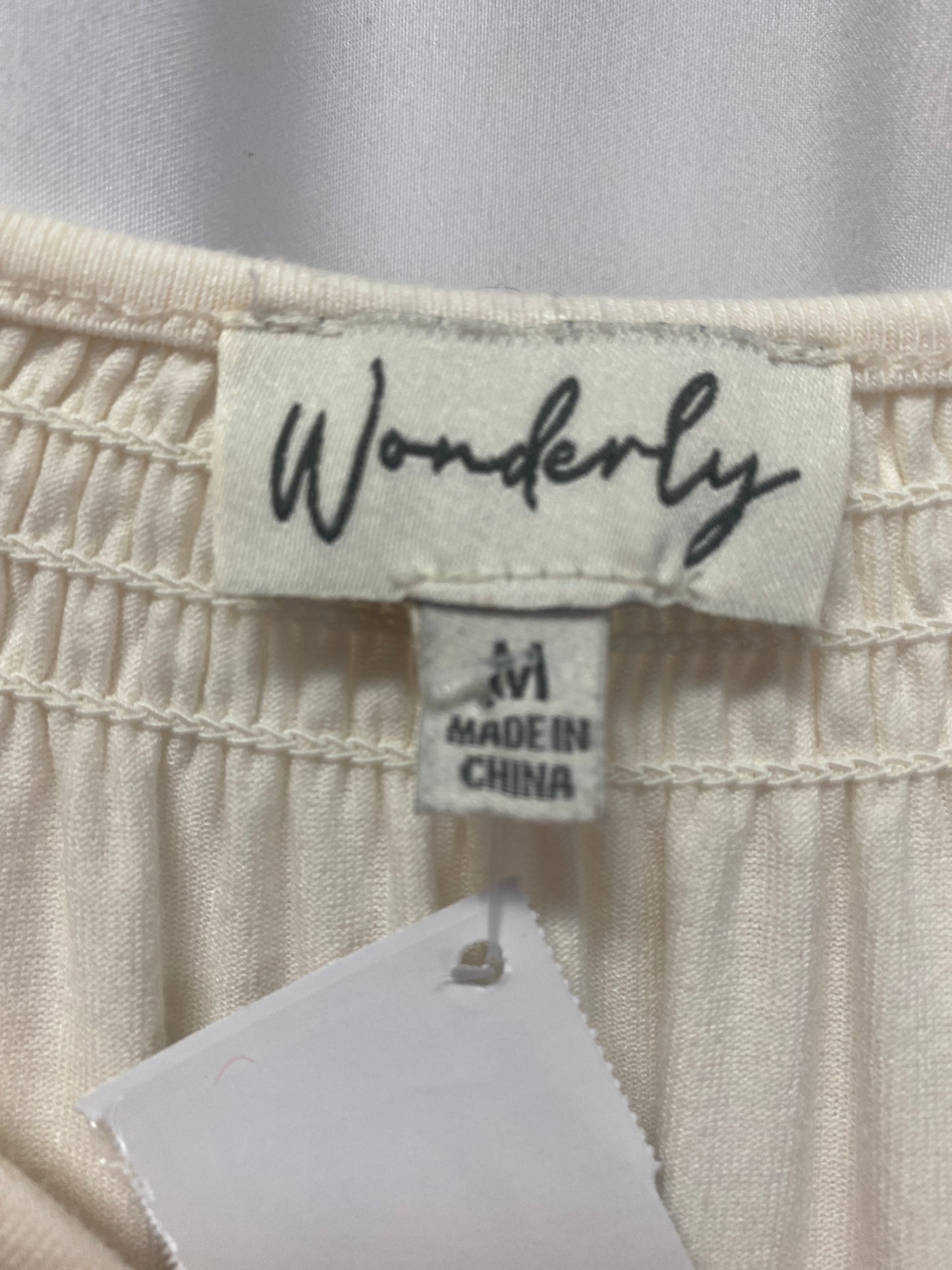 Top Long Sleeve By Wonderly In Cream, Size: M