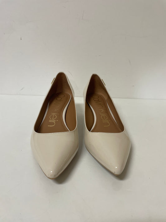 Shoes Heels Kitten By Calvin Klein In Cream, Size: 9