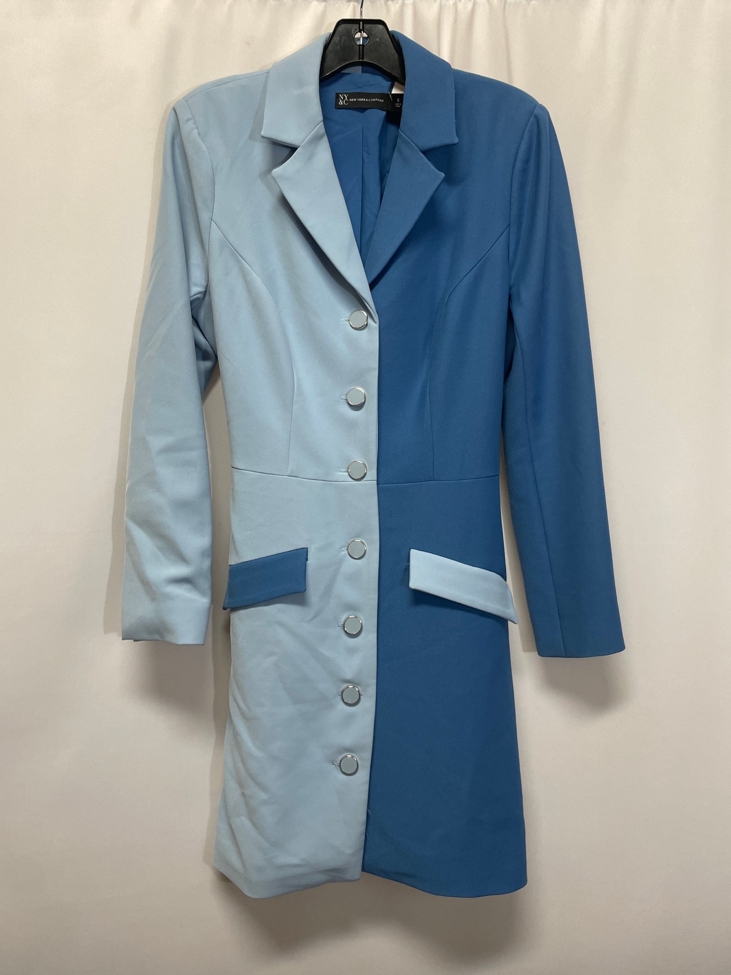 Coat Trench Coat By New York And Co In Blue, Size: S