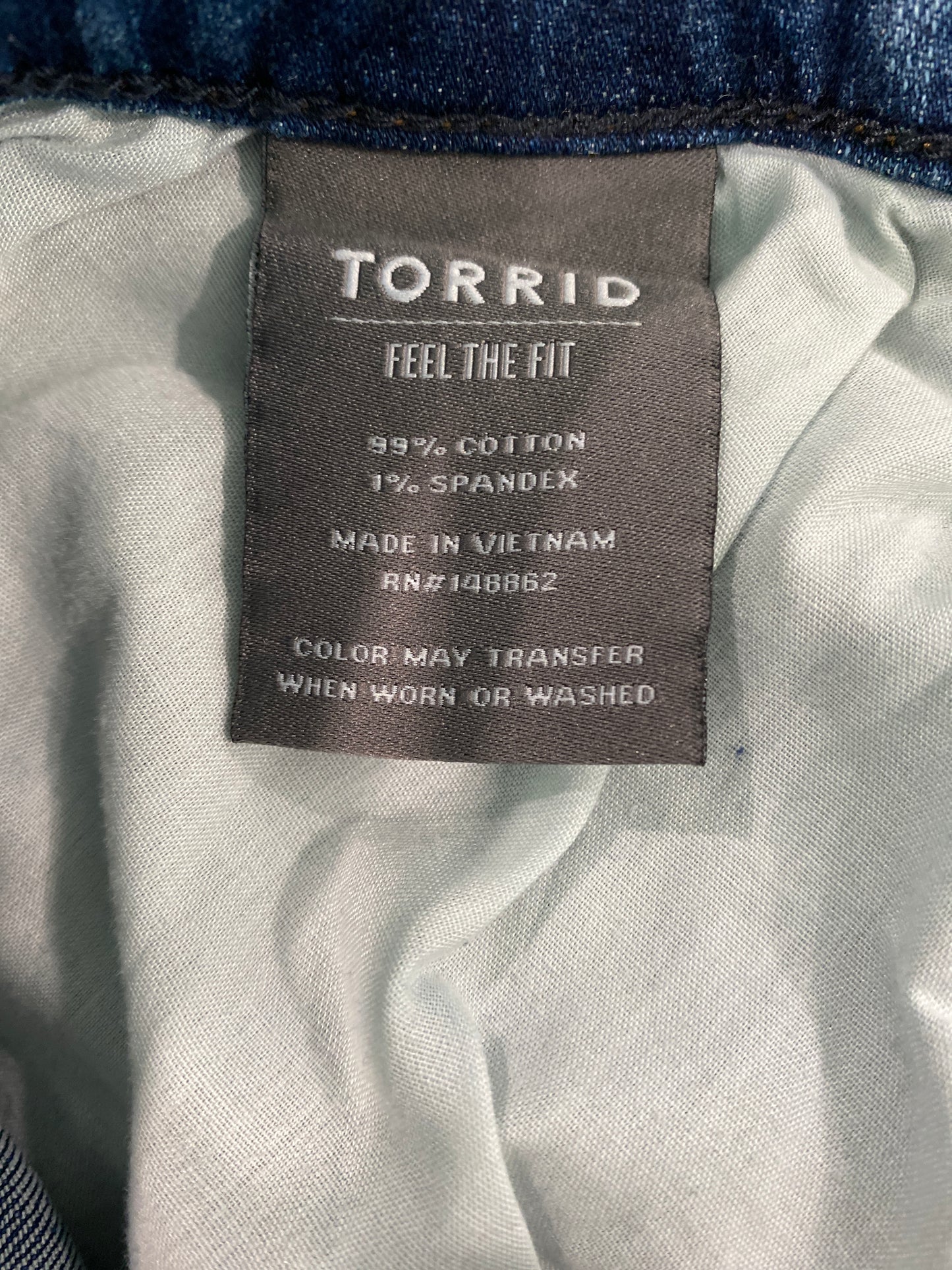 Jeans Flared By Torrid In Blue Denim, Size: 12