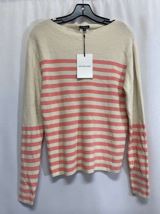 Top Long Sleeve By Who What Wear In Peach, Size: S