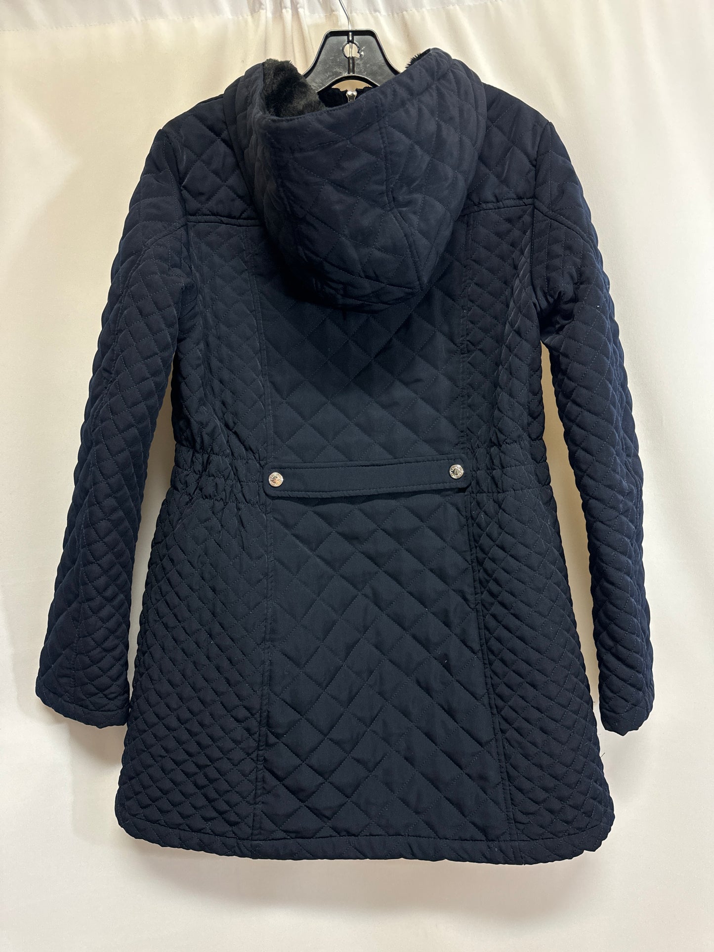 Coat Puffer & Quilted By Laundry In Navy, Size: M