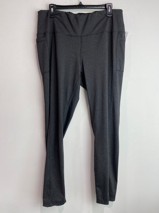 Athletic Leggings By Cmf In Grey, Size: 2x