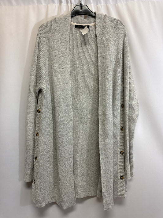 Sweater Cardigan By Clothes Mentor In Grey, Size: L