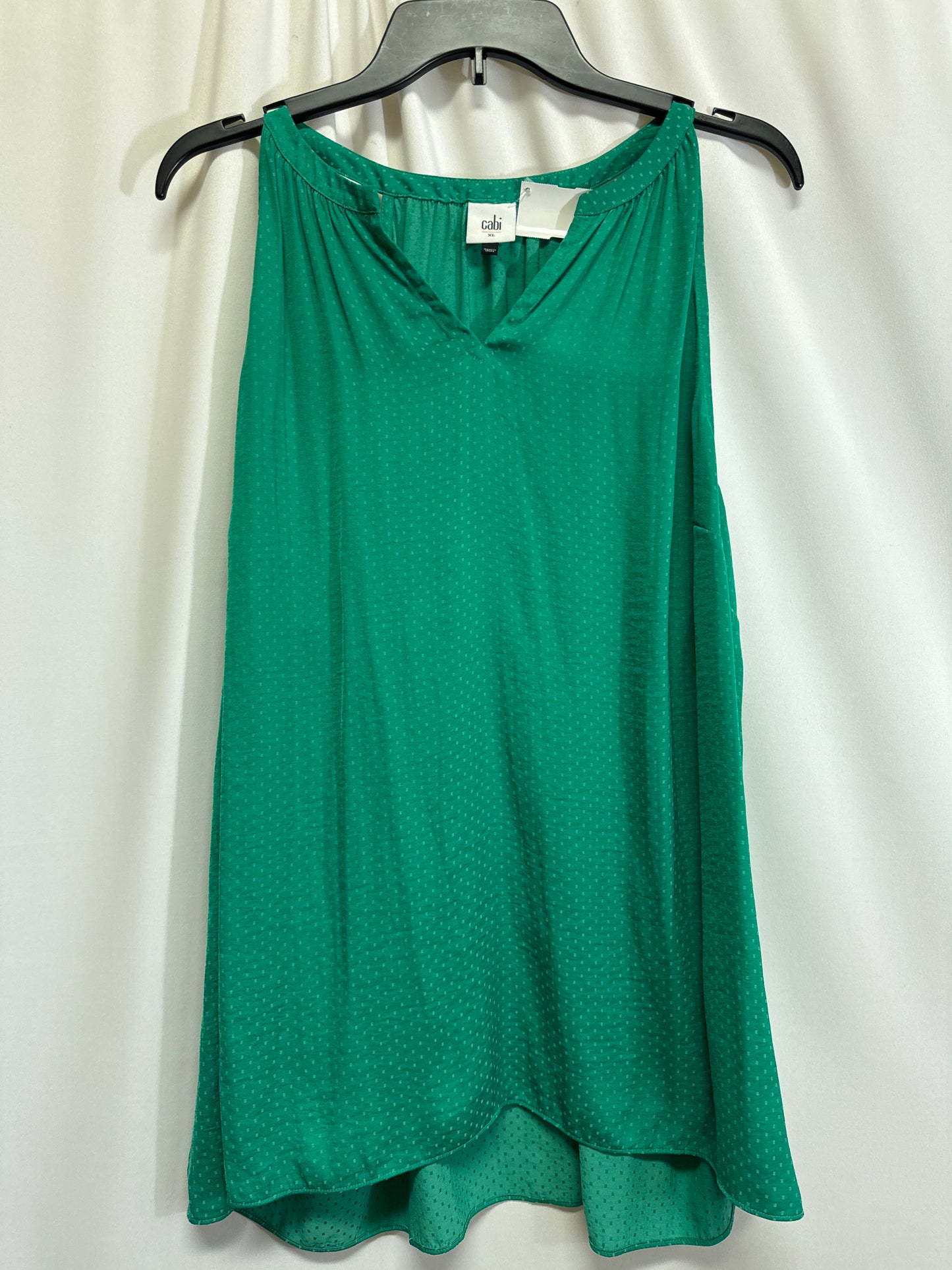 Top Sleeveless By Cabi In Green, Size: Xl