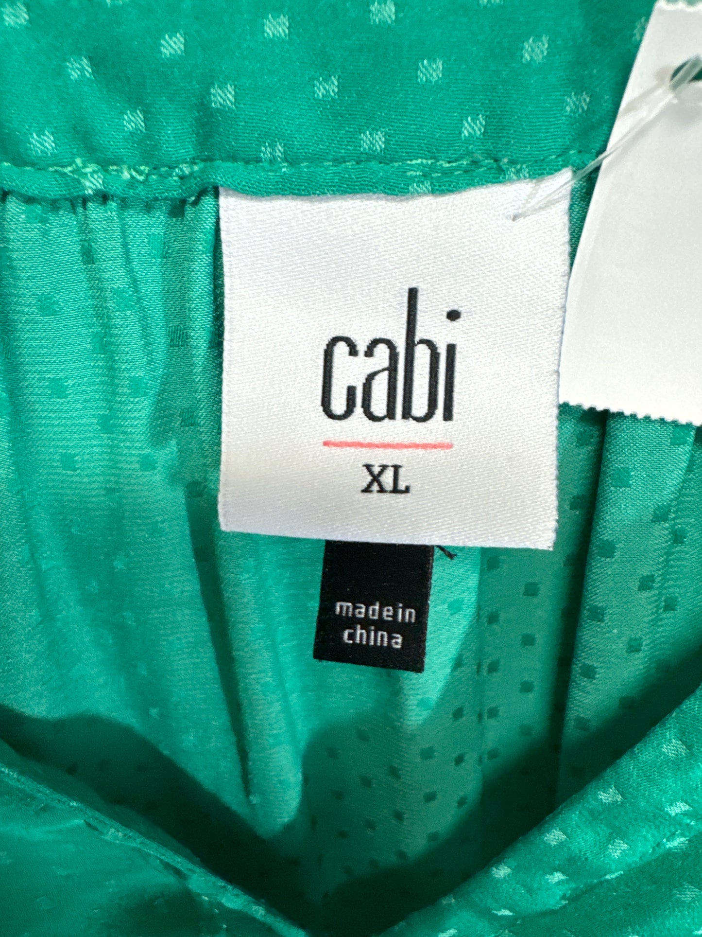 Top Sleeveless By Cabi In Green, Size: Xl