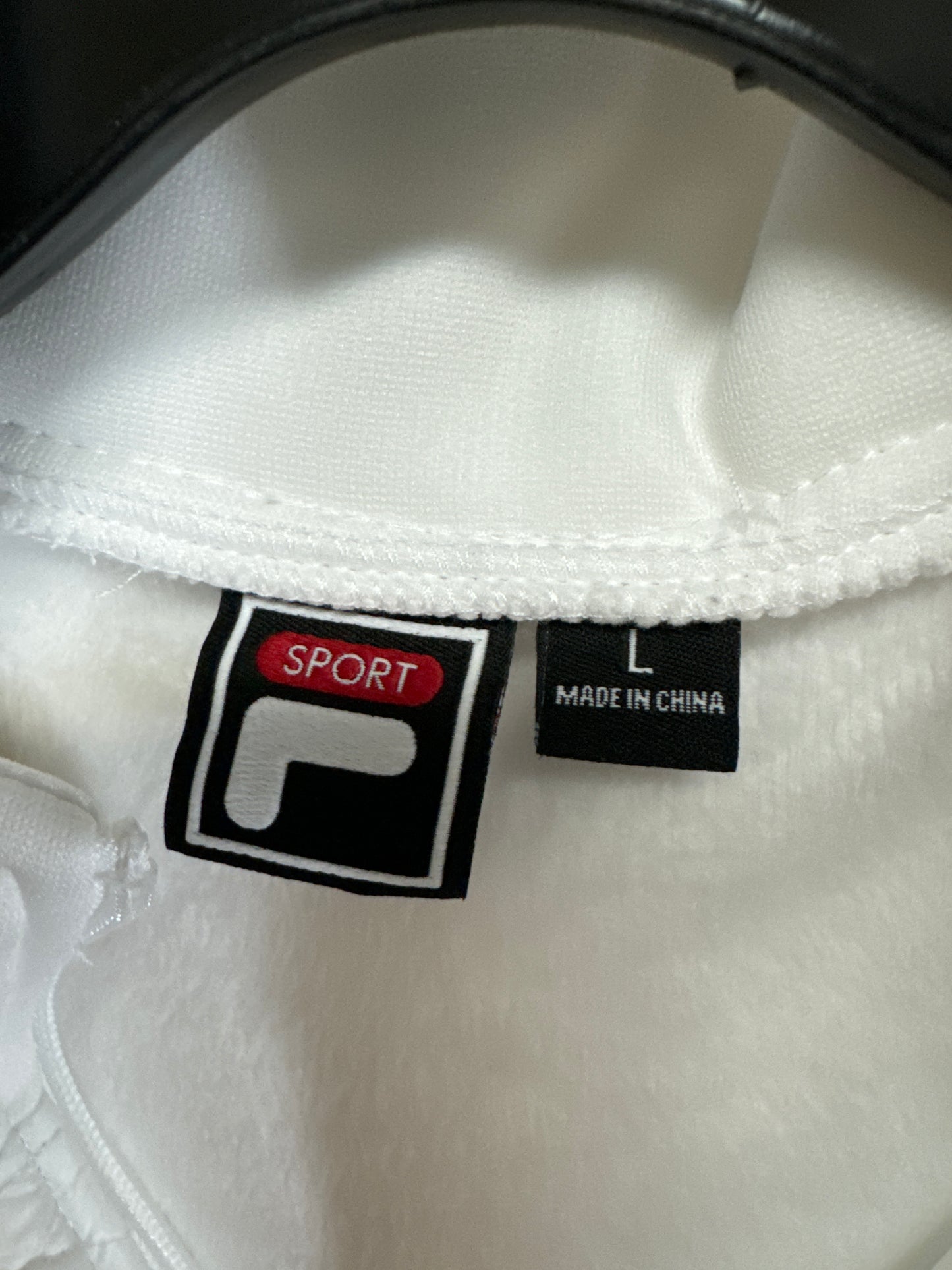 Athletic Jacket By Fila In White, Size: L