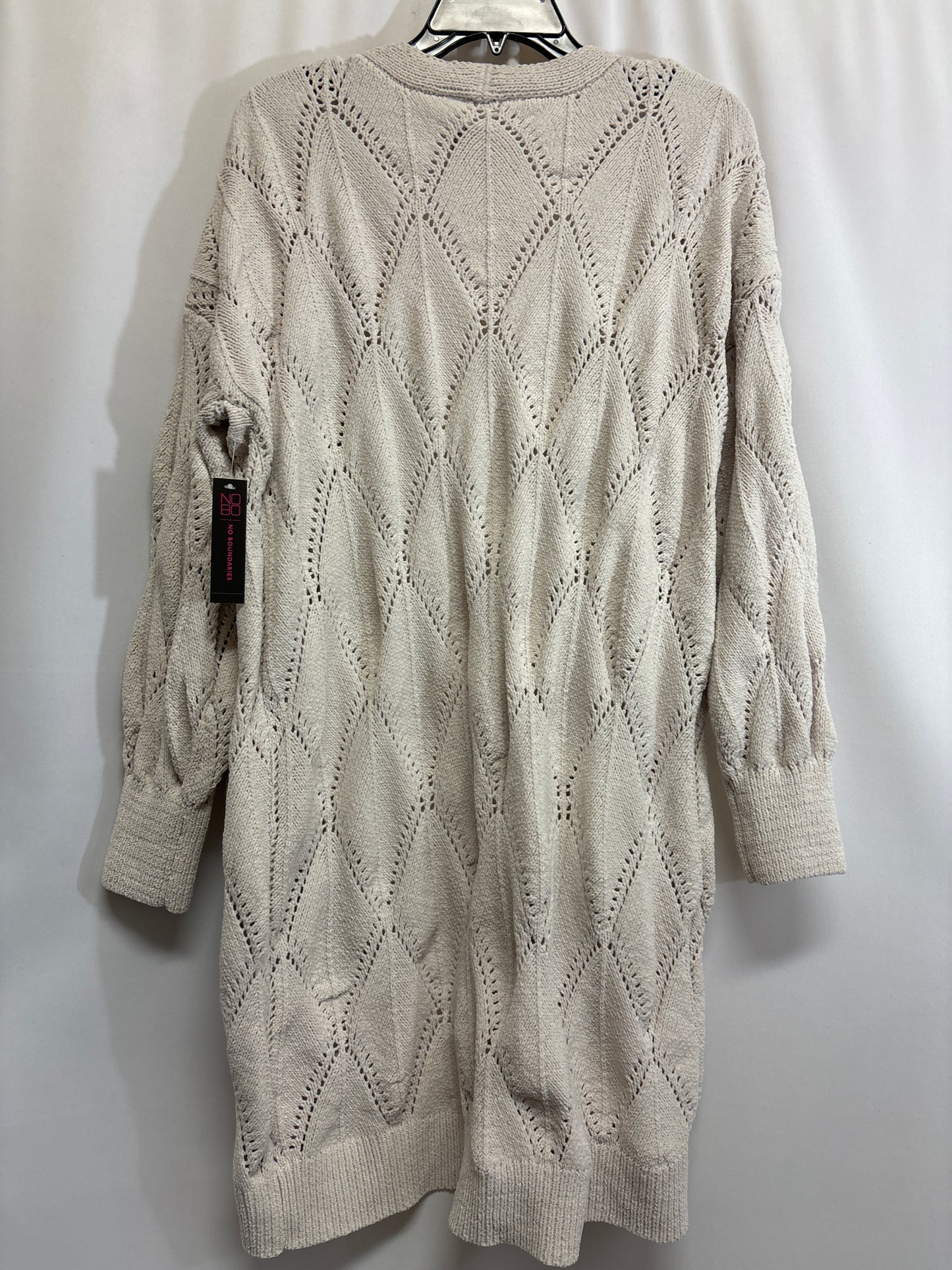 Sweater Cardigan By No Boundaries In Cream, Size: Xl