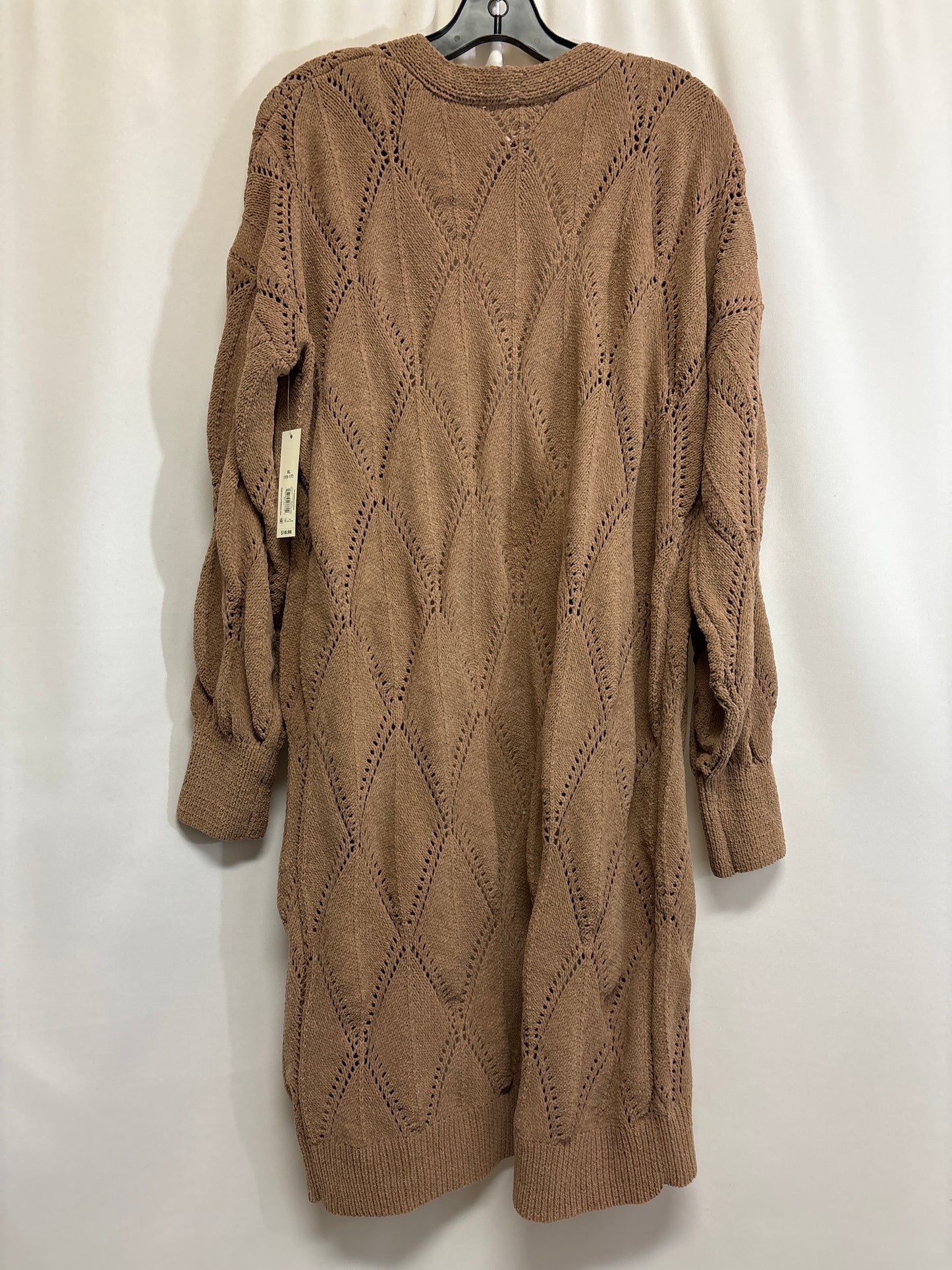 Sweater Cardigan By No Boundaries In Brown, Size: Xl