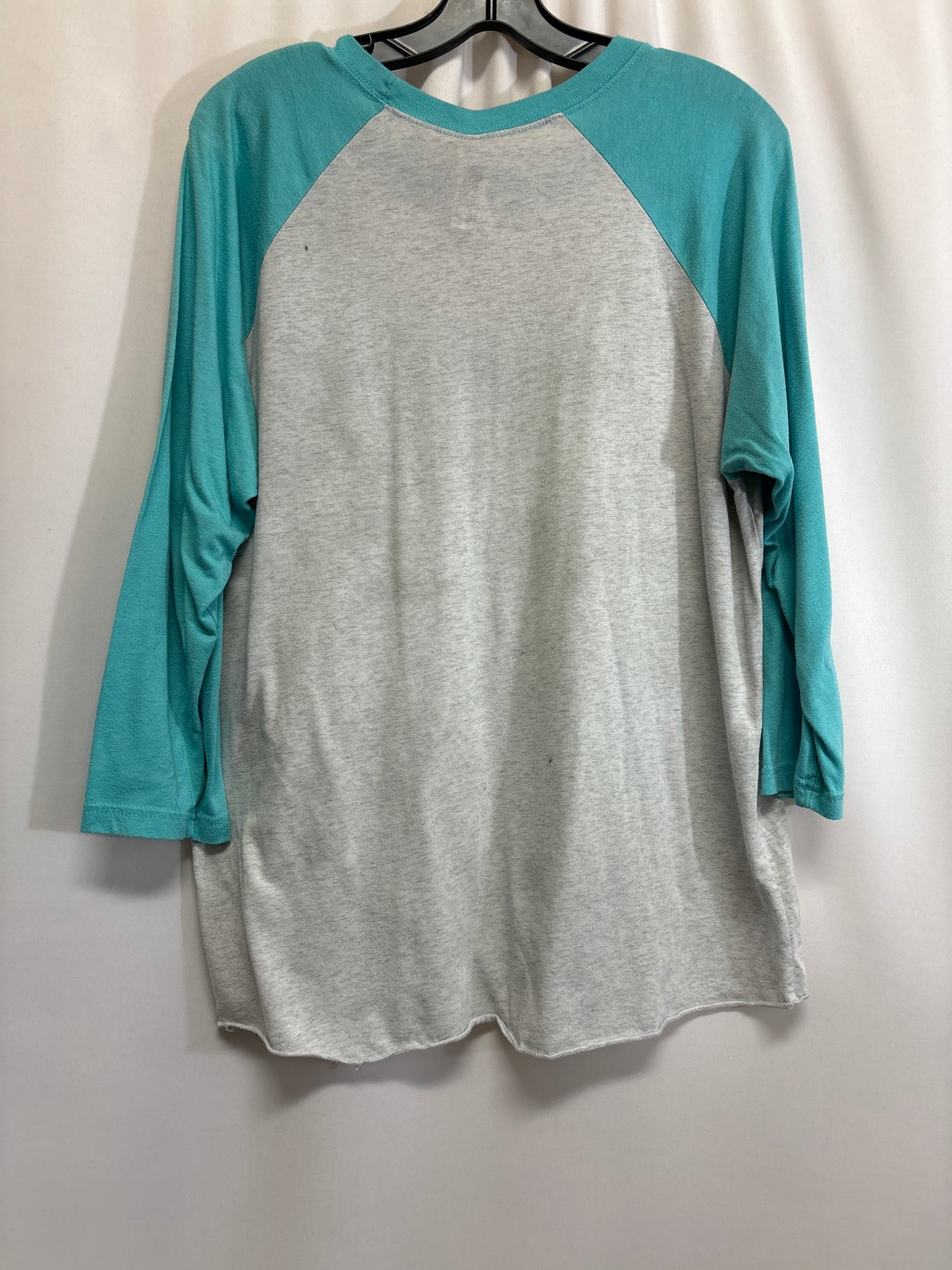 Top 3/4 Sleeve By Next Level In Grey, Size: L